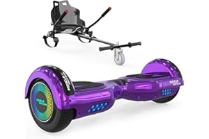 ‎MEGA MOTION MEGA MOTION Hoverboards mit Hoverkart für Kinder, 6.5 Zoll Hoverboards mit Bluetooth Lautsprecher, mit LED-Leuchten, Geschenk für Kinder und Jugendliche