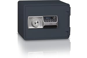 BURG-WÄCHTER, Feuerschutztresor mit elektronischem Zahlenschloss, feuerfester Dokumentensafe, FP 44 E, 14,3 l, 25,0 kg, Stahl, Anthrazit