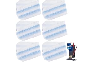 VILLAPOOL 6pcs Replacement Mop Pads for Vileda H2PrO Spin Mop System,Microfibre Washable Reusable Flat Mop, Stubborn Dirt Removal,Suitable for All Hard Floors and easy to Replace,