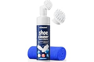 Coklean Shoe Cleaner,200ml White Shoe Cleaner kit with Brush & Towel, Water-free Sneaker Cleaning Foam Removes Dirt & Stains,- for Tennis,Golf,Running Shoes, PU & Nubuck