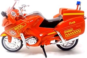 PLAYJOCS GT-8099 Moto vigili del fuoco. Moto in plastica con parti metalliche, giocattolo ideale per bambini e collezionisti.
