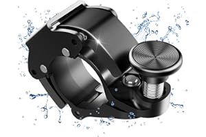 JATEKA Fahrradklingel, Innovative Aluminiumlegierung Mini Klingel Fahrrad 100dB Klingel laut, Neue Aufrüstung Schwarz Fahrradhupe Fahrradglocke für Bike MTB Mountainbike, 22-24 mm Lenker