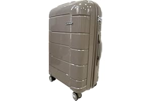 CELIMS - Valise Moyenne | Taille 65 cm Rigide | Valise en Polypropylène | Cadenas Intégré | 65x45x25 cm | Champagne