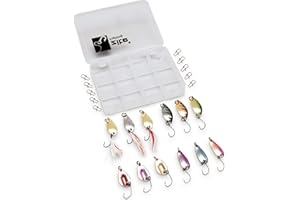 Zite Lot de 13 cuillères à Truite dans Une boîte à appâts pour pêche à la Truite et appâts