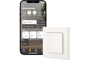 Eve Light Switch (Apple Home) – Smarter Lichtschalter, Einfach-, Wechsel- & Kreuzschaltung, kompatibel mit Mehrfachschaltern, Zeitpläne, anpassbares Design, keine Bridge nötig, Bluetooth, Thread