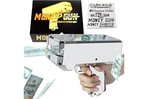 RUVINCE Geld Pistole Shooter Geldpistole für Filme, die echt Aussehen, Requisitenpistole Make it Rain, Handheld Geldpistole für Spiel Filme Party