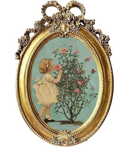 Cadre Photo Vintage En Résine Avec Arche Dorée, Cadre Photo Décoratif