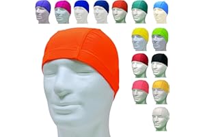 AQASKIN Gorros de natación Profesionales de Licra hipoalergénico sin látex ni Silicona – Gorro de Piscina Unisex - Acquagym para Adultos y jóvenes - Cantidad 1-20 - 50 Piezas