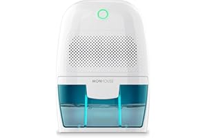 MONHOUSE Deshumidificateur 600 Ml Absorbeur D humidite Portable - Mini Deshumidificateur D air Pour La Maison, La Chambre A Coucher, La Voiture - Demoulant electrique - Blanc Et Bleu