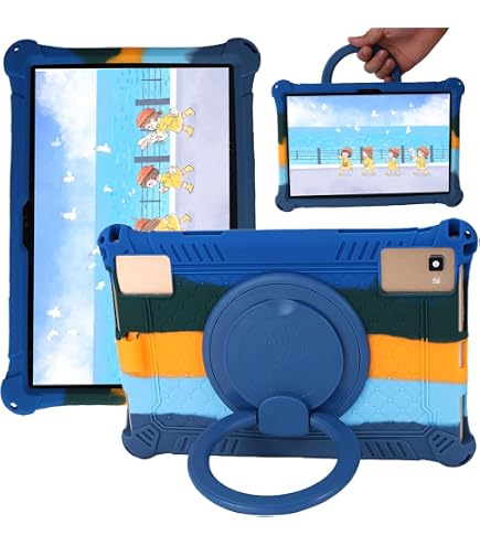 Custodia Protettiva Antishock Per Lenovo Tab 4 8 HD - Cover Paraurti Blu Per Bambini