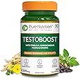 Pure Nutrition Testosterone Supplement for Men with Tribulus, Gokshura, Ashwagandha, Safed Musali, Kaunch Beej & Ginseng | Supports Energy, Endurance & Strength | 60 Veg Tablets