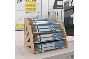 ‎PUNCIA PUNCIA Dokumentenablage A4 Briefablage Ablagefächer Holz Schreibtisch Datei Organizer Papierablage Aktenaufbewahrung Ablagesystem Dokumentenhalter Ordner für Büro Arbeitszimmer Schule Office