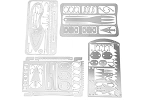 CUTULAMO 4 szt. Karty wędkarskie, zestawy survivalowe na kemping Wilderness Survival Gear Sprzęt turystyczny do awaryjnych zestawów survivalowych Narzędzia podróżne i zestawy turystyczne