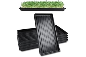 ‎DSAREN Dsaren 6 Stück 10x20in Quickpot Anzuchtplatte Pflanzschale Groß Anzuchtschale Keimschale Aussaatschale Kunststoffwanne Multitopfplatten Anzuchttöpfe Anzuchtkasten Pflanzschalen für Gewächshaus Anzucht