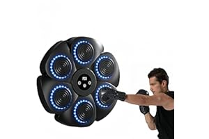 HFAN Smart Music Boxing Machine Wall Mounted，Bluetooth Boxing Equipment Punching Pads With LED Light & Speaker for Adults & Kids Home Boxing Training Exercises