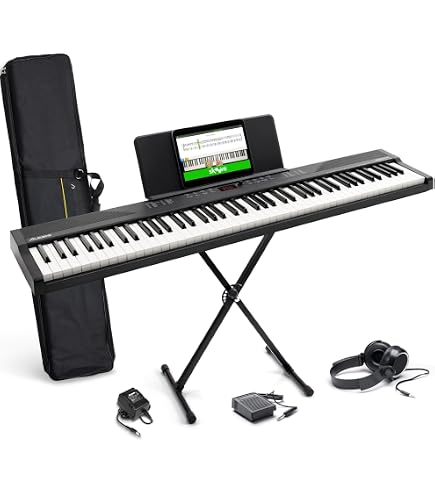 Piano Digitale Portatile Pieghevole 88 Tasti RELAX4LIFE - Bluetooth, MIDI E Pedale Incluso, Ideale Per Principianti E Musicisti In Viaggio