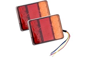 APRILYE 2 Piezas Pilotos Led Remolque, Luces Traseras Remolque de 12V para Automóviles Camiones RV - 12 x 9,5 x 2,3 cm