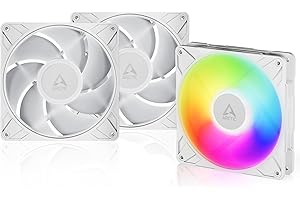 ARCTIC P14 Pro A-RGB (White) - 3 Pack - Powerful Premium Fan, 140 mm PWM Fan with Y-Cable Splitter, 400-2500 rpm, 0 rpm <5% PWM, 5V Digital RGB, Fluid Dynamic Bearing - White