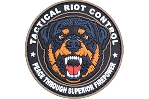 TS TACTICAL STORE Écusson PVC ROTTWEILER Phosphorescent Patch 3D PVC Scratch Hook Loop 80 mm | Broche patch MILITAIRE 3D pour sacs à dos militaires outdoor, randonnée, airsoft, survie | TS-PTCH-ROTT