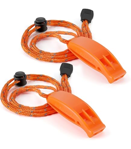 Sifflet De Survie Orange Bushcraft - Forte Puissance Sonore, Clip Ceinture - Approuvé SOLAS
