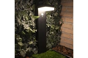 ‎LEDCHAMPION Solar stehende LED Wegleuchte mit Bewegungsmelder und Dämmerungssensor IP65 Schutz warmweißes Licht