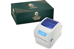 EMBRIIO Imprimante d'étiquettes Thermique Directe 4x6 avec Port USB GP-1324D Code à Barres Compatible avec Windows PC Mac pour Ebay Amazon USPS FedEx DHL