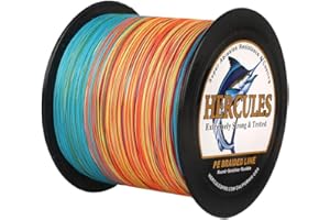 Hercules Super Cast 100-2000m 109-2187 Yards 6-100lbs Test Ligne de pêche tressée pour Eau salée PE Tresse Lignes de Poisson Superline 4 brins