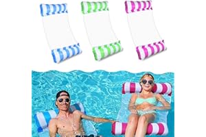 WUBAYI Lot de 2 hamacs gonflables pour piscine - Hamac d'eau 4 en 1 - Chaise flottante gonflable - Pour adultes - Hamac à eau - Chaise longue - Rafts flottants