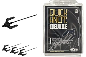 Quick Knot Deluxe® | Mähnenklammer für Dutt | Geeignet für Pferde und Ponys | Standard oder XL | Schwarz, Braun & Weiß (XL, Schwarz)