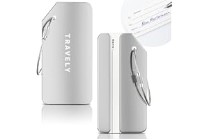 ‎TRAVELY Travely - Premium Kofferanhänger - extra sichere Anhänger für das Gepäck - inklusive Namensschild - 2er Set - silber