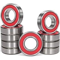 XiKe 10 Pcs 6005-2RS Double Rubber Seal Bearings - 25x47x12mm, Pre-Lubricated, ABEC-1, For Electric Motors & Machinery