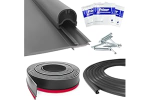 MANGUO Q RV Slide Out Seal, Combo RV Slide Out Black Rubbers 018-312-EKD & 018-341 EK | 1' x 7/8' x 32.8' D-Seal & 1/2' x 2.75' x 32.8' Seal Base| Including Adhesive aids and Nails(Combo)