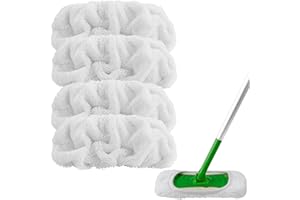 AIDEA 4 Pezzi Panno Microfibra Pavimenti Mop riutilizzabili in microfibra compatibili con Swiffer Sweeper, lavabili a umido, per uso bagnato e asciutto, per la pulizia del pavimento