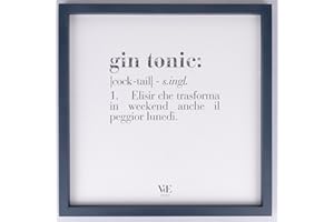 Villa d'Este Home Tivoli 2000 Quadro decorativo con cornice 40x40 cm, Victionary Gin Tonic