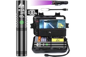 ‎BEYSTE BEYSTE Taschenlampe LED Aufladbar, LED Taschenlampe Extrem Hell 1000000 Lumen, Taktische Taschenlampe USB, Starke Taschenlampe mit Holster, Sehr Helle Taschenlampe Batteriebetrieben für Outdoor