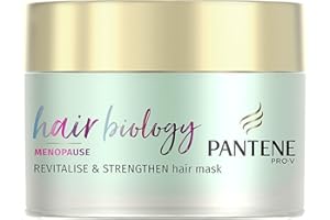Pantene Hair Biology Menopause Revitalise & Strengthen Hair Mask For Hair Growth, Dry Hair Treatments For Dry And Thinning Hair, Hair Loss Treatment For Women With Vitamin B7 160ml