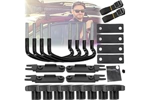 CXAFQ Zestaw Akcesoriów Do Montażu Top Box, Zaciski Do Stojaków Dachowych, o Wymiarach 18.9.8.13.3cm, Kompaktowe i Wyśmienite, Łatwe w Instalacji, Odpowiednie Do Zestawu Akcesoriów w Kształcie U Do