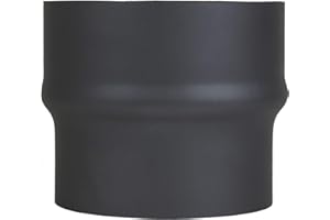 LANZZAS Rauchrohr Erweiterung von Ø 130 mm auf Ø 150 mm - Farbe: schwarz-metallic - Ofenrohrerweiterung