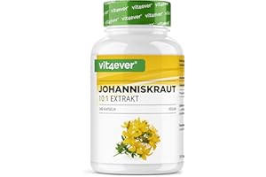 ‎VIT4EVER vit4ever Johanniskraut - 240 Kapseln mit 500 mg Extrakt hergestellt aus 5000 mg reines Johanniskraut - Natürlicher 10:1 Extrakt - Hochdosiert - Vegan