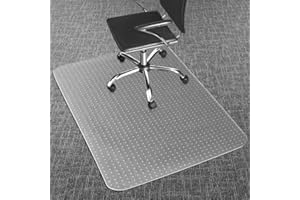 LeapYouth Office Chair Mat for Carpet Floor, 76x120cm Non-slip Carpet Protector Chair Mat for for Low, Standard Pile Carpets, PVC Transparent Chair Floor Protectors for Home Office Rolling Chairs