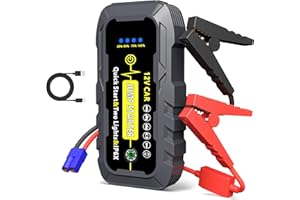 NAVFIEOA Jump Starter Power Pack, 1000A Car Battery Booster Jump Starter for 12V Vehicle, Car Jump Starter Power Bank with LED, and Jump Leads for up to 4.0-Liter Gasoline and 3.0-Liter Diesel Engines