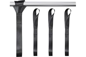 JYSDCXC Pętle mocujące – 1000 kg, bardzo trwałe, czarne, 30 x 2,5 cm, EN-12195-2, pasy mocujące do mocowania rowerów w przyczepie i podczas transportu motocykla