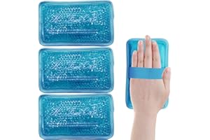 HI FINE CARE Gel Beads Ice Pack, pacchetto di ghiaccio caldo e freddo, riutilizzabile, per lesioni, gonfiore, sollievo dal dolore, ginocchio, spalla, piede, caviglia, collo, anca, gomito, schiena, dolore ai denti