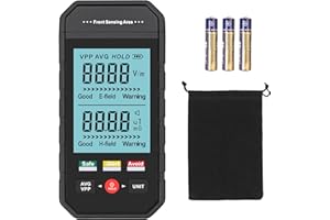 XUNTOP Misuratore EMF Rilevatore Digitale di Radiazioni di Campo Elettromagnetico Digital Rilevatore EMF Digitale LCD Portatile Tester per Ispezioni EMF Domestiche, Ufficio, Casa