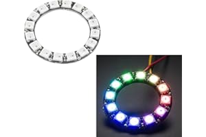 Aihasd 16 Bits Module WS2812B WS2812 5050 LED RGB Anneau lumineux Lumière adressable individuellement Avec pilotes intégrés