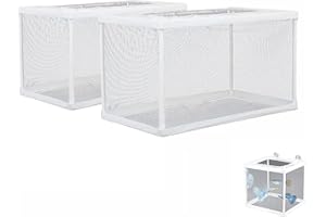 CTFOREST 2 Stück Breeding Box, Schwimmende Laichkasten, Aquarium Fische Brutkasten, Geeignet für Aquarien, isolieren Sie Sämlinge und unterstützen Sie die Inkubation und Reproduktion(Weiß)
