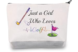 BNQL Regalo di golf per lei Just a Girl Who Loves Golf Cosmetic Makeup Bag Golf Amanti Regali Giocatore di Golf Regali Golfista Regali Borsa da viaggio Borsa da toilette Organizer Caso, Borsa da golf