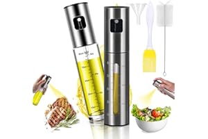 BIEREX Öl Sprühflasche, Ölsprüher für Speiseöl, Ölspray zum Kochen, Ölflasche für Heißluftfritteuse, Grillen, Salat, Backen in der Küche
