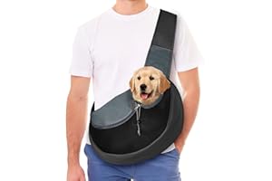 Brynnl Borsa a tracolla per animali domestici, Borsa a tracolla per animali domestici Marsupio a tracolla per cani di piccola taglia Borsa a tracolla regolabile con custodia in rete per camminare