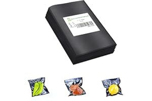 CL CANLENPK CANLENPK 4x6 Inch/10x15cm Small Black Back and Clear Front Vacuum Sealer Bags,Food Storage Bag,Seal Meal Snack Fruit Nut,Boil Steam Heat Freeze,Commercial Grade Heavy Duty Sealable Bags (100PCS)